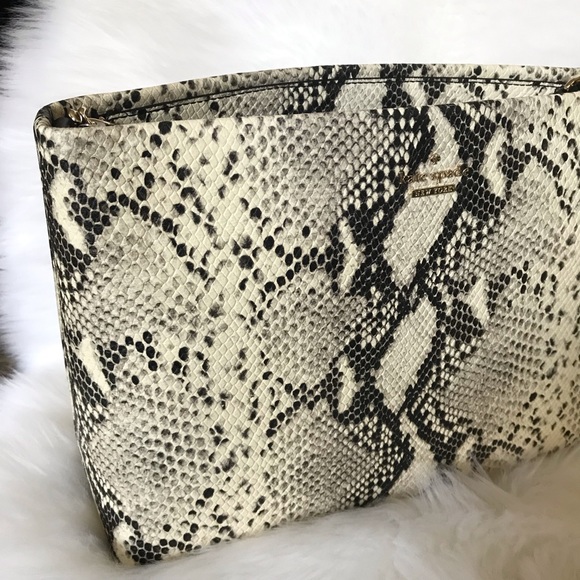 Emerson Snake Lorie cement black Kate spade emboss - Picture 5 of 8